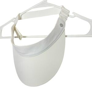 Lululemon White Visor Womens One Size Unisex Adjustable Sun Hat Lulu Lemon Ivory